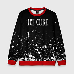 Свитшот детский Ice Cube - брызги краски, цвет: 3D-красный