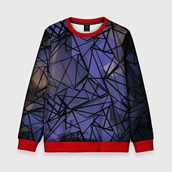 Детский свитшот Blue with black stripes pattern
