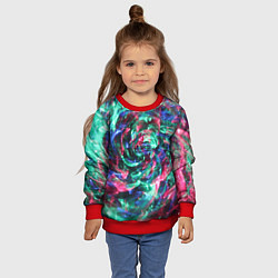 Свитшот детский Цветной круговорот, цвет: 3D-красный — фото 2