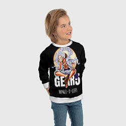 Свитшот детский Монки Д Луффи 5 гир - One Piece, цвет: 3D-белый — фото 2