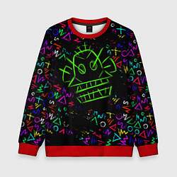 Свитшот детский League Of Legends: Arcane neon, цвет: 3D-красный