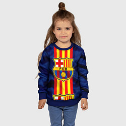 Свитшот детский Фк Барселона Лого, цвет: 3D-синий — фото 2