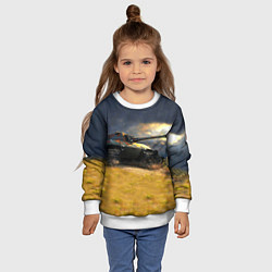 Свитшот детский Танк Е100, цвет: 3D-белый — фото 2