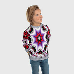 Свитшот детский Грубый фрактальный узор, цвет: 3D-меланж — фото 2