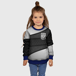 Свитшот детский Черно-белый герб России, цвет: 3D-синий — фото 2