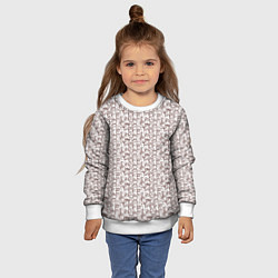 Свитшот детский Лица в квадрате, цвет: 3D-белый — фото 2