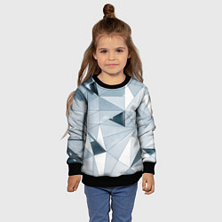 Свитшот детский Множество треугольников - Абстрактная броня, цвет: 3D-черный — фото 2