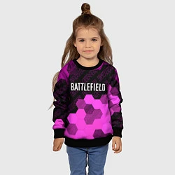 Свитшот детский Battlefield pro gaming: символ сверху, цвет: 3D-черный — фото 2
