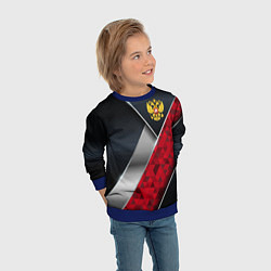 Свитшот детский Red & black Russia, цвет: 3D-синий — фото 2