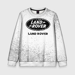 Свитшот детский Land Rover с потертостями на светлом фоне, цвет: 3D-белый