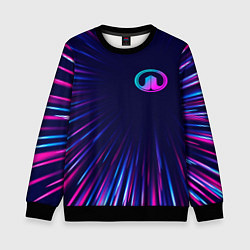 Свитшот детский Great Wall neon speed lines, цвет: 3D-черный