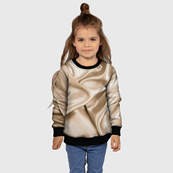 Свитшот детский Струящаяся золотистая ткань, цвет: 3D-черный — фото 2