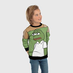 Свитшот детский Pepe Gomer прячется в кусты, цвет: 3D-черный — фото 2