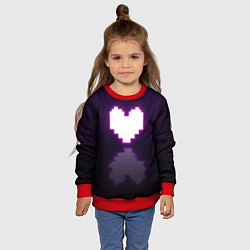 Свитшот детский Undertale heart neon, цвет: 3D-красный — фото 2