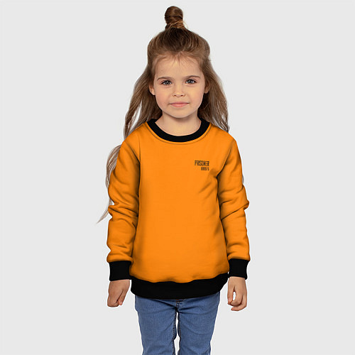 Детский свитшот Prisoner Orange / 3D-Черный – фото 4