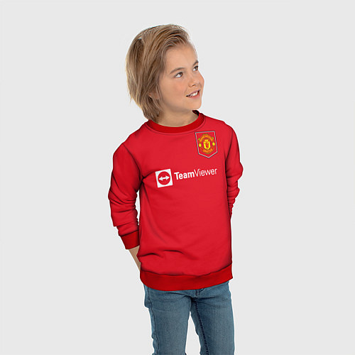 Детский свитшот Rashford Манчестер Юнайтед форма 20222023 / 3D-Красный – фото 3