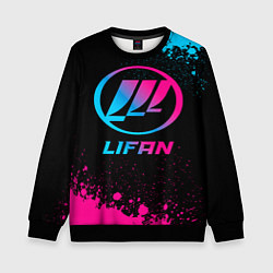 Свитшот детский Lifan - neon gradient, цвет: 3D-черный