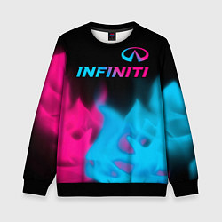 Свитшот детский Infiniti - neon gradient: символ сверху, цвет: 3D-черный