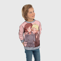 Свитшот детский Юкари и Рико, цвет: 3D-меланж — фото 2