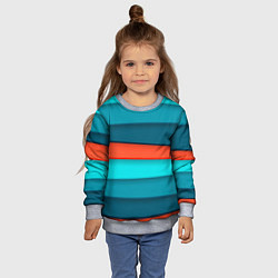 Свитшот детский Геометрические непараллельные пластины, цвет: 3D-меланж — фото 2