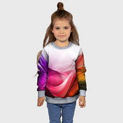 Свитшот детский Кремовый дизайн, цвет: 3D-меланж — фото 2