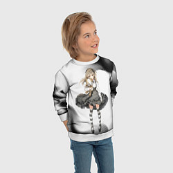 Свитшот детский Арису Симада арт, цвет: 3D-белый — фото 2