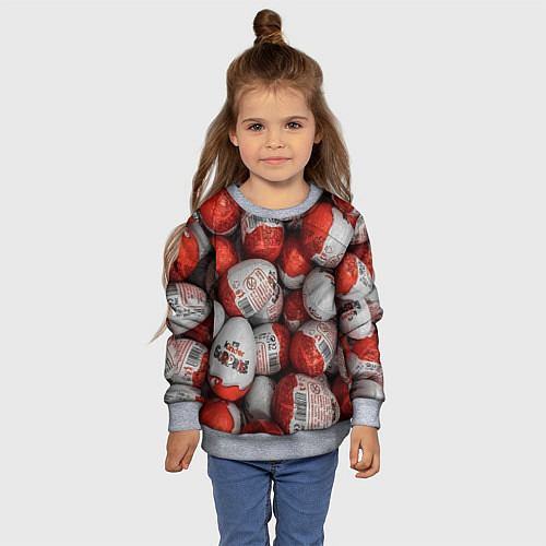 Детский свитшот Фон из киндер сюрприз / 3D-Меланж – фото 4