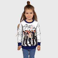 Свитшот детский Stray Kids white background, цвет: 3D-синий — фото 2