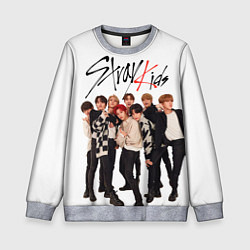 Свитшот детский Stray Kids white background, цвет: 3D-меланж