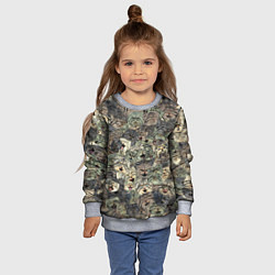 Свитшот детский Мануловый камуфляж, цвет: 3D-меланж — фото 2