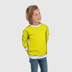 Свитшот детский Киберпанк - Лого Дэвида, цвет: 3D-белый — фото 2
