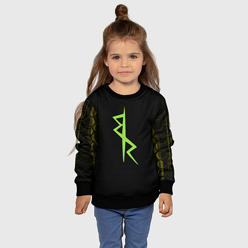 Детский свитшот Киберпанк - Команда Дэвида / 3D-Черный – фото 4
