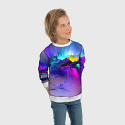 Свитшот детский Неоновый бриз, цвет: 3D-белый — фото 2