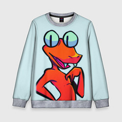 Свитшот детский Оранжевый - Радужные друзья, цвет: 3D-меланж