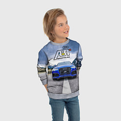 Свитшот детский Audi ABT - sportsline на трассе, цвет: 3D-меланж — фото 2