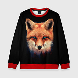 Свитшот детский Хитрый лис, цвет: 3D-красный