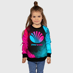 Свитшот детский Daewoo - neon gradient, цвет: 3D-черный — фото 2
