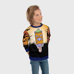 Свитшот детский Тыквенное мороженое, цвет: 3D-синий — фото 2