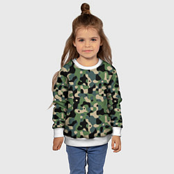 Свитшот детский Камуфляж WW2 US Summer Verdant, цвет: 3D-белый — фото 2