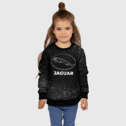 Свитшот детский Jaguar с потертостями на темном фоне, цвет: 3D-черный — фото 2
