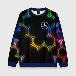 Детский свитшот Mercedes - neon pattern