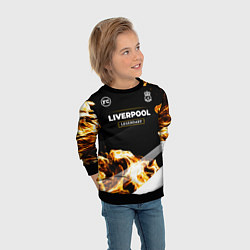 Свитшот детский Liverpool legendary sport fire, цвет: 3D-черный — фото 2
