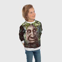 Свитшот детский Мудрое Таинственное Дерево, цвет: 3D-белый — фото 2