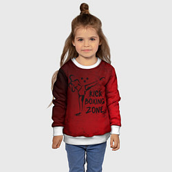 Свитшот детский Зона Кикбоксинга, цвет: 3D-белый — фото 2