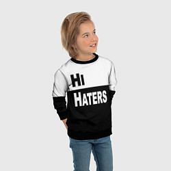 Свитшот детский Hi haters - Bye haters, цвет: 3D-черный — фото 2