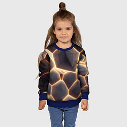 Свитшот детский Сотовая лава, цвет: 3D-синий — фото 2