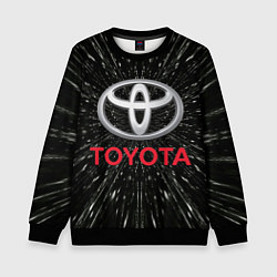 Свитшот детский Тойота, эмблема, автомобильная тема, цвет: 3D-черный