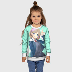 Свитшот детский Милая Кэкэ Тан - Живая любовь Суперзвезда, цвет: 3D-белый — фото 2
