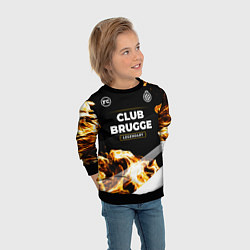 Свитшот детский Club Brugge legendary sport fire, цвет: 3D-черный — фото 2