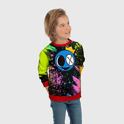 Свитшот детский Rainbow Friends: Blue, цвет: 3D-красный — фото 2